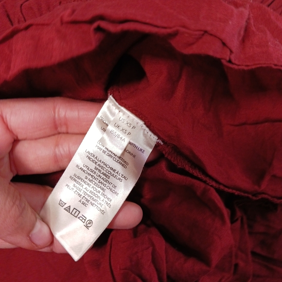 Anthropologie Gretel Embroidered Maxi Dress Maroon White Floral Boho XSP - Picture 6 of 8